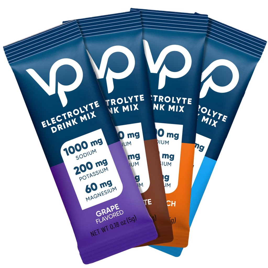 Venture PalHigh Sodium Electrolyte Drink Mix | Sugar-Free Hydration Powder with Potassium & Essential Vitamins | Zero Calorie | Vegan, Keto & Paleo Approved | 16 Stick Packs
