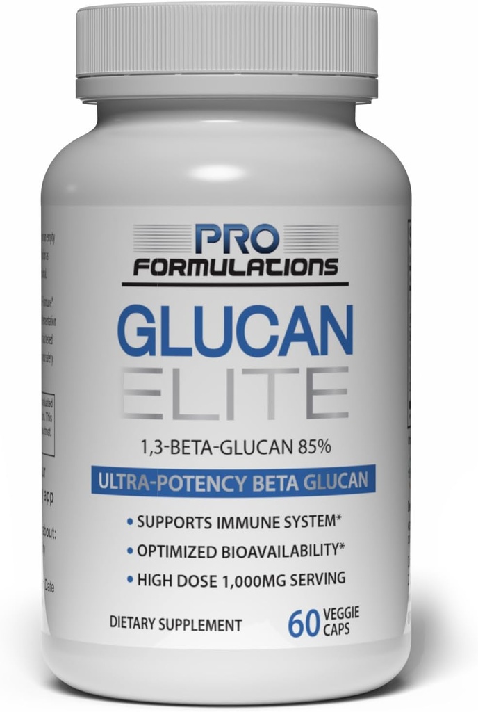 Pro Formulierungen MD Glucan Elite - Beta 1-3D Glucan - 60 vcaps - Ultra-Potency Beta Glucan - Höchste Bioverfügbarkeit mit BGF-Immune - Immunsystemunterstützung
