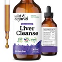 Wild & Organic Liver Cleanse Detox Tincture - Milk Thistle, Dandelion Root Herbal Complex - Liquid Liver Support Supplement - Vegan, Zucker & Alkoholfreie Milchdistel Tropfen - 4 fl oz