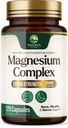 Magnesium Complex Supplement - Magnesium 500mg Per Serving - High Absorption Blend of Glycinate, Citrate, Malate, Oxide - Supports Sleep, Muscle, Bone, Heart Health - Bottled in USA - 120 Capsules