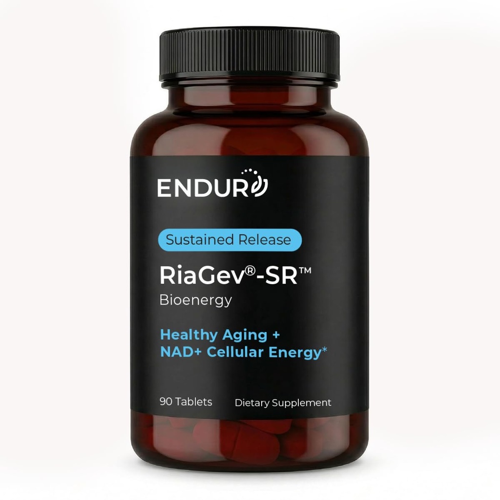 ENDUR-RIAGEV - Ribose + B3 - SR (Sustained Release) 600 mg - Riboside (NR) - NAD+ Booster, Niacinamide & Ribose for Cellular Energy & Healthy Aging Support - Optimal 5–7 HR Absorption - 90 Tablets