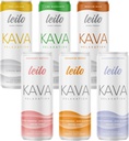 LEILO | Kava Powered Sparkling Relaxation Drink | Variety Sampler 6-Pack – Non-ALC Calming Beverage – Inklusive (3) Classic & (3) Mocktail Flavors | 12 fl oz Cans (Pack von 6)