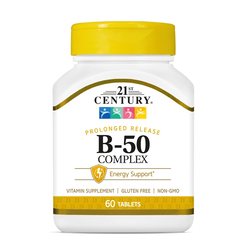 21st Century Complex B-50 Tablets Prolonged Release - 60 ct, Pack of 3