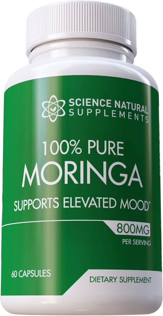 Moringa Kapseln (60 Count) - Moringa Pulver Kapseln verpackt mit essentiellen Vitaminen und Antioxidantien - Moringa Kapsel für Gehirnunterstützung - Moringa Blatt Kapseln