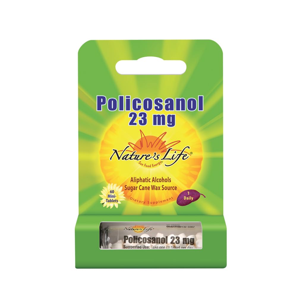 Nature's Life Policosanol 23mg | Support for Cardiovascular Health, Blood Circulation & Healthy Heart Function | 60 Tabs | Cardiovascular Health Support, Blood Circulation Support, Healthy Heart Function
