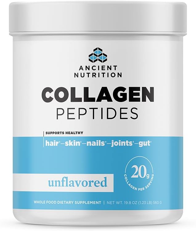 Antike Ernährung Collagen Peptide, Collagen Peptides Powder, Unflavored Hydrolysed Collagen, Unterstützt gesunde Haut, Gelenke, Gut, Keto und Paleo Friendly, 28 Servierungen, 20g Collagen per Servieren