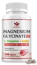 Magnesium Glycinate 200mg Supplement for Women & Men - Relaxation & Cognition Support - Magnesium Glycinate Supplement with L-Theanine, GABA, Chamomile, B6, D3 & K2, Vegan-Friendly - 240 Tablets