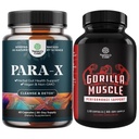 Bundle of PARA-X Herbal Gut Health Supplement - Immune Support with Black Walnut Wormwood & Cloves and Extra Strength Testosterone Booster for Men - Herbal Testosterone Supplement with Horny Goat Weed