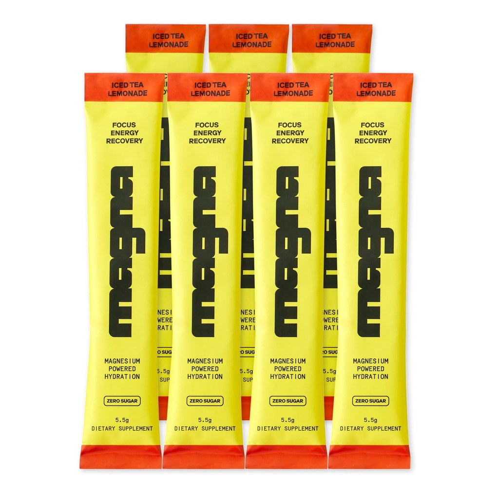 MAGNA Electrolytes Powder Drink Mix for Hydration, Energy & Focus Support (7 Servings, Tea Lemonade)