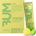 RAW Elektrolyte Pulver Hydration Getränke Mix Packets, Bum Hydrate (Lemon Lime, 20 Portionen) - Elektrolyt Hydration Packets unterstützt Muskelfunktion & Endurance - Keto freie Elektrolyte Pulverpackets
