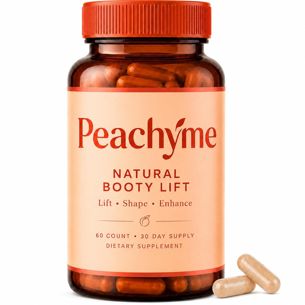 Peachy Me for Booty, Peachyme Natural Booty Lift, Curve Support, Daily Beauty & Active Lifestyle, Vegan, Non-GMO, Gluten-Free, 60 Count