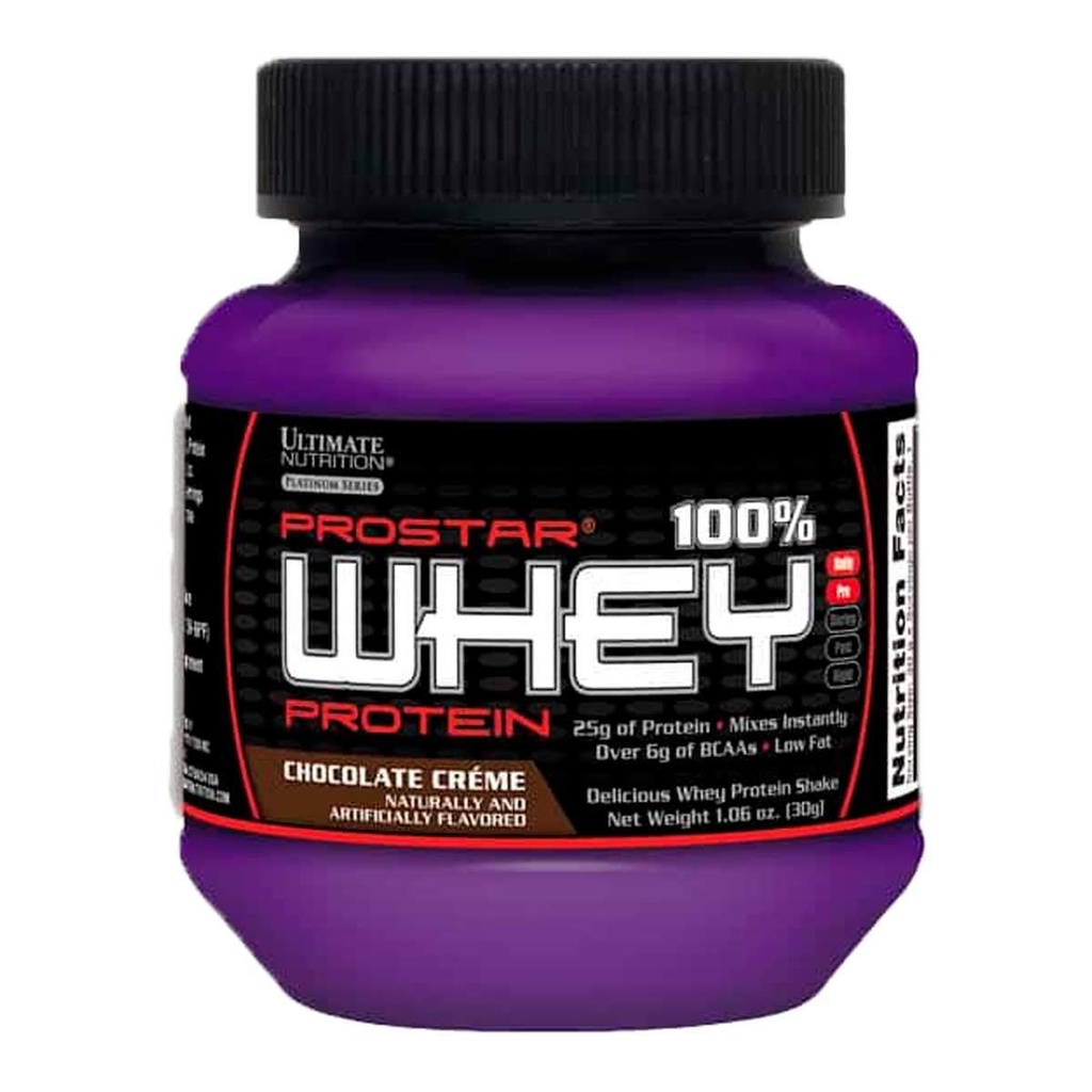 Ultimate Nutrition Prostar Whey Protein Powder Isolate, Chocolate Cream - Low Carb, High Protein Powder Shake for Muscle Gain & Recovery - Low Sodium, Low-Fat & Keto Friendly - 1.06 oz Tub