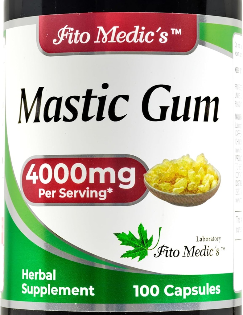 FITO MEDIC's Labs - Mastic Gum – 4000 mg pro Servier- Unterstützung Stomach, Duodenal & Oral Health, Ultra High Absorption s.
