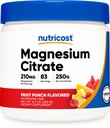 Nutricost Magnesium Citrat Pulver (Fruit Punch, 250 Gramm)