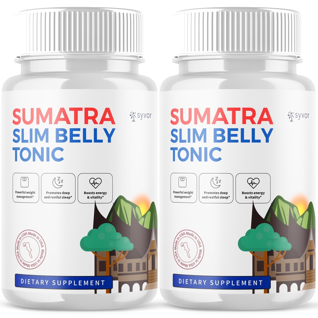 (2 Pack) Sumatra SlimBelly Tonic Capsules, Official SumatraSlimBelly Tonic Pills with All Natural Ingredients, Advanced Health & Wellness Formula with Premium Vitamins for Active Life (120 Capsules)