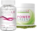 AgelessLX Kapseln mit Power Greens Superfood Pulver
