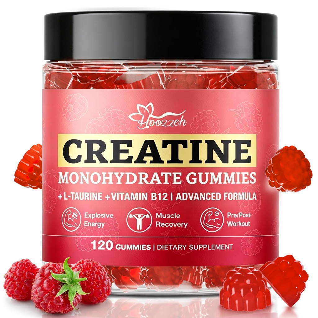 Creatine Gummies for Women 5g Creatine Gummies, Sugar Free Raspberry Flavor - Support Muscle Growth & Endurance,Daily Supplement for Fitness & Office Use,120 Count