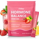 Hormone Balance for Women, Female Hormonal Support Drink Mix with Myo-inositol, Magnesium, Rhodiola Rosea, Vitamin C, Cortisol Supplement for Women, Vegan, Sugar-Free, Non-GMO, 30 Stick Packs