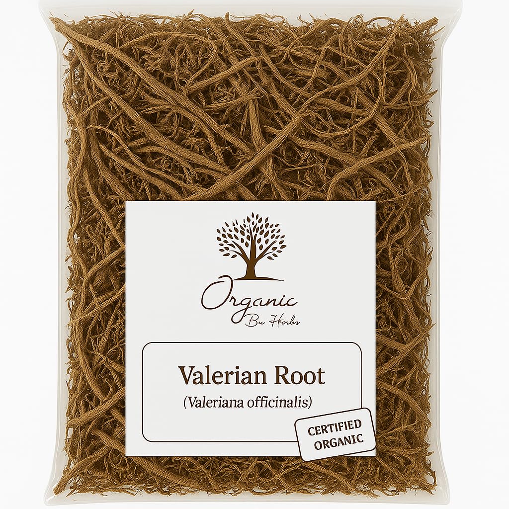 Bio Getrocknete Valerian Wurzel 2 Unzen – Valeriana Officinalis – Natürliche Kräuterergänzung – Non-GMO, Vegan, Kosher, Keine Füllstoffe, Koffeinfrei