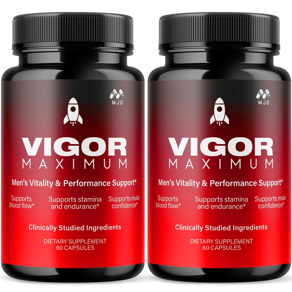 (2 Pack) Vigor Maximum Capsules, Official Vigor Maximum Pills for Men with All Natural Ingredients, Max Strength Supplement Premium Vitamin Supporting Optimal Wellness & Advanced Health (120 Capsules)