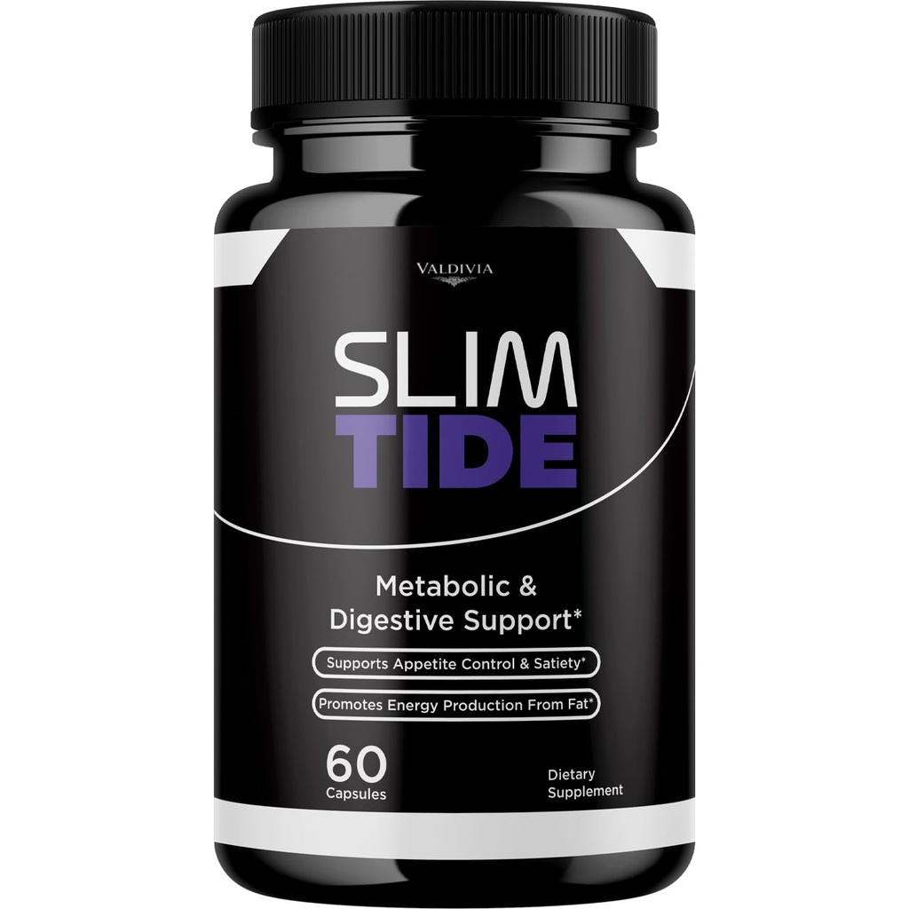 Valdivia Slim Tide Capsules - Official SlimTide Supplement, Premium Formula, Natural Vitamins for Health & Wellness - 60 Capsules for 1 Month