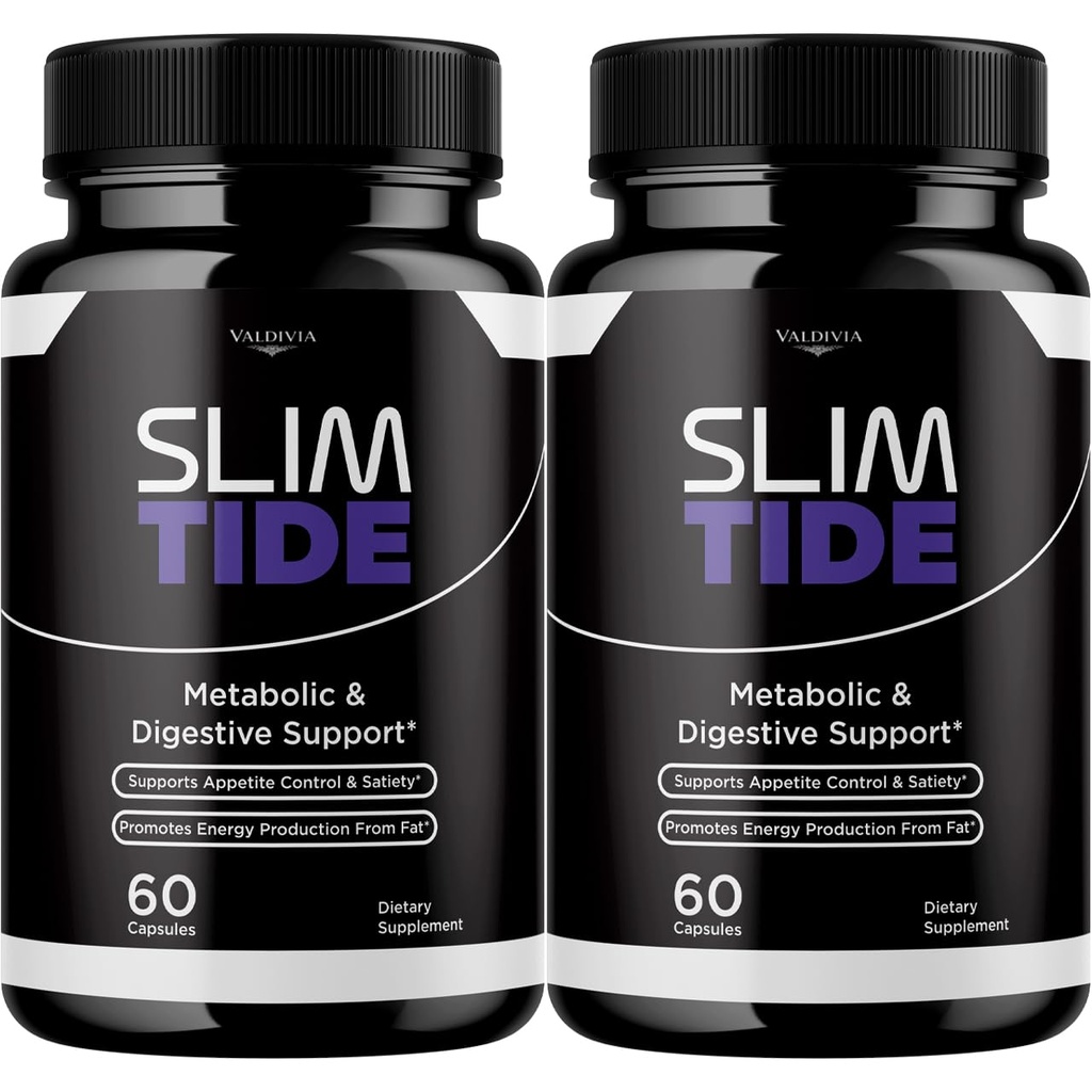 Valdivia (2 Pack) Slim Tide Capsules - Official SlimTide Supplement, Premium Formula, Natural Vitamins for Health & Wellness - 120 Capsules for 2 Months