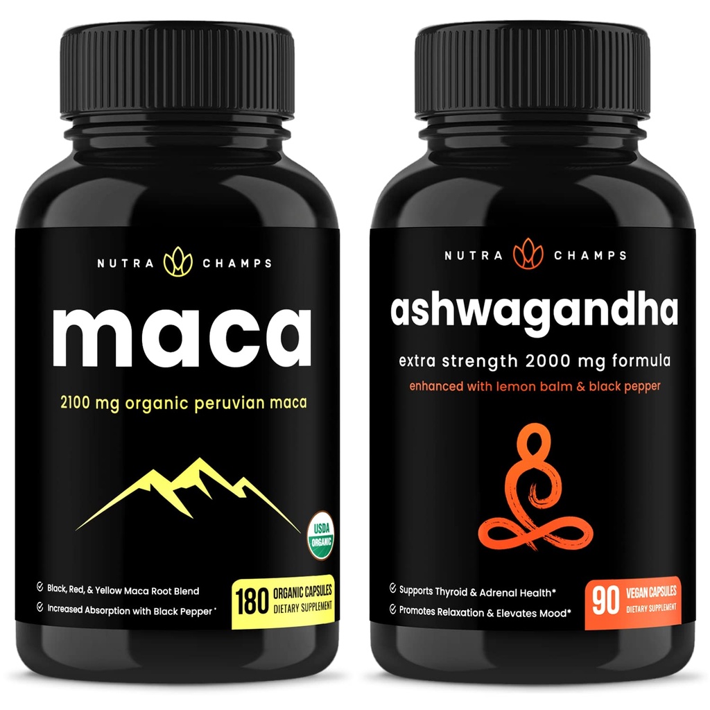 NutraChamps Maca und Ashwagandha Bundle