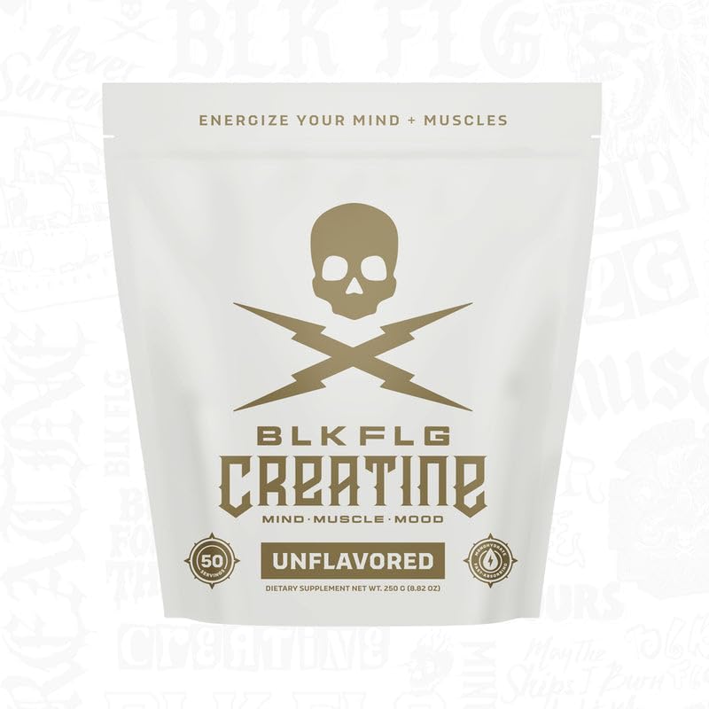 REVENGE BLK FLG Creatine Monohydrate Powder - Micronized Unflavored Pre & Post Workout Supplement for Muscle Strength, Power & Recovery - Sugar Free, 60 Servings