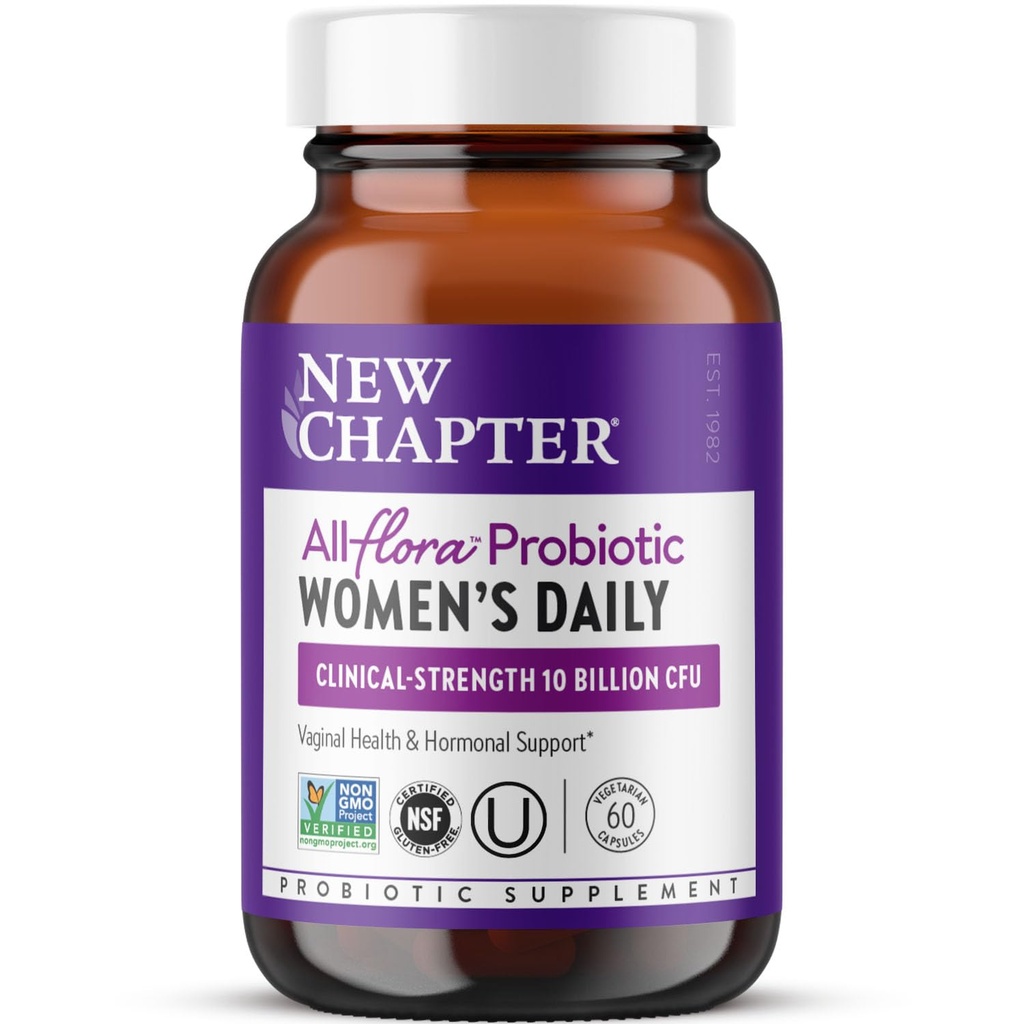 Neue Kapitel Probiotika für Frauen - 60 ct (2 Monate Versorgung), Frauen täglich Probiotikum mit Präbiotika und Probiotika für Vaginale Gesundheit & Chaste Baum für Hormonelle Unterstützung, 100% vegetarisch, Non-GMO