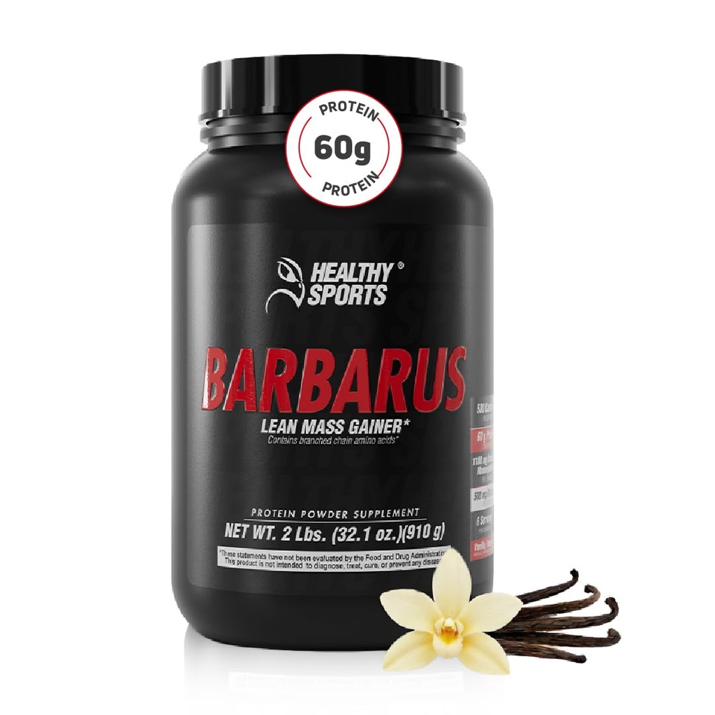 Protein Powder Muscle Gain 60g Protein Creatine BCAAs Vanilla 900g