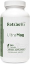 RetzlerRx UltraMag 125 Magnesium Glycinate Supplement - 240 Kapseln mit patentiertem TRAACS für verbesserte Absorption - Unterstützt Herz-Kreislauf-Gesundheit, Muskel-Funktion, Knochengesundheit & Stärke