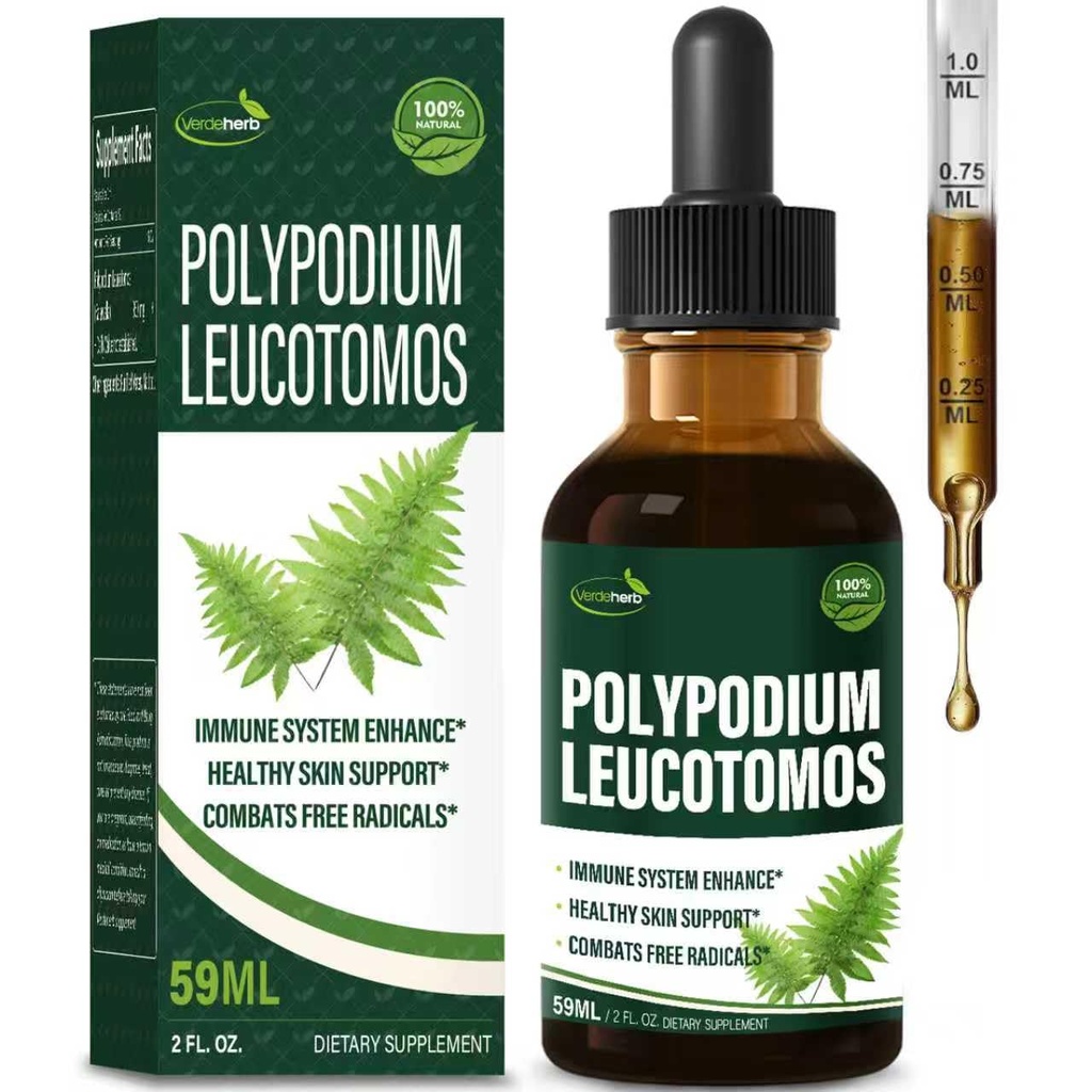 Polypodium leucotomos (Kalawalla Root) Immununterstützung Tropfen, Natürliche Kalawalla Herb Extrakt Immunität Boost Supplement zur Verbesserung der Hautgesundheit. Calaguala para Proteger la Piel. 2oz