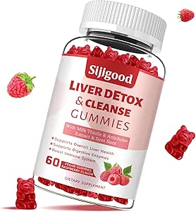 2 Pack Liver Cleanse Detox und Repair Gummis - Silymarin Milchdistel-Ergänzung mit Artichoke, Dandelion und Elderberry - Liver Support Supplement - 120 Raspberry Flavored Gummis