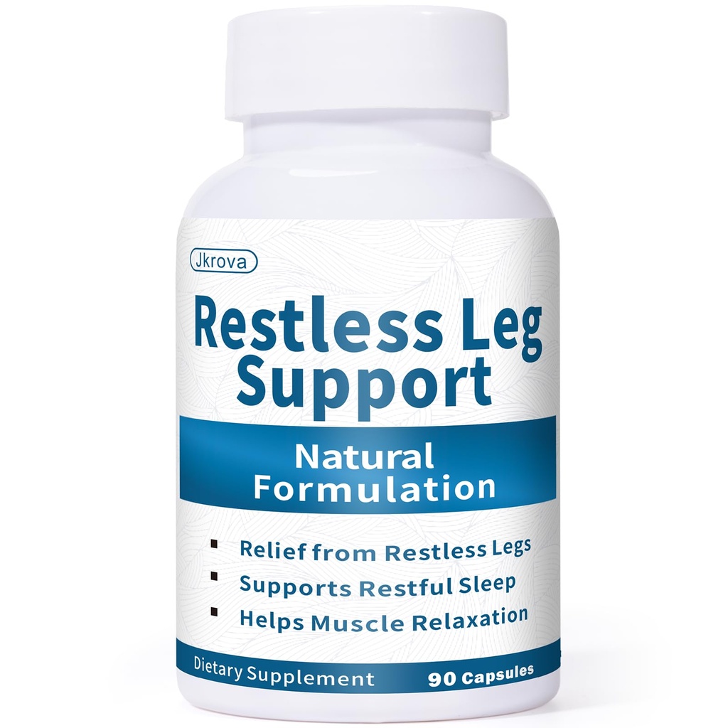 Restless Legs Syndrome Relief Capsules (90 Capsules) – Calms Agitated Legs, Restful Sleep & Muscle Relaxation – Natural Formula