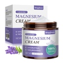 Magnesium Cream for Sleep - Natürliche topische Magnesiumlotion für Schmerz- und Beinkramps, Muskelrelaxation, ruhig - nächtliche Körperbutter für tiefe Hydration - Safe für Kinder (Lavender)