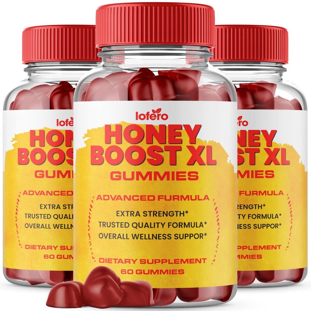 (3 Pack) Honey Boost XL Gummies, HoneyBoost XL Gummys For Men Extra Strength Supplement Booster Support Gummi, Advanced Health Energy Fitness, Endurance & Long Lasting Stamina Gomitas Reviews (180 ct)