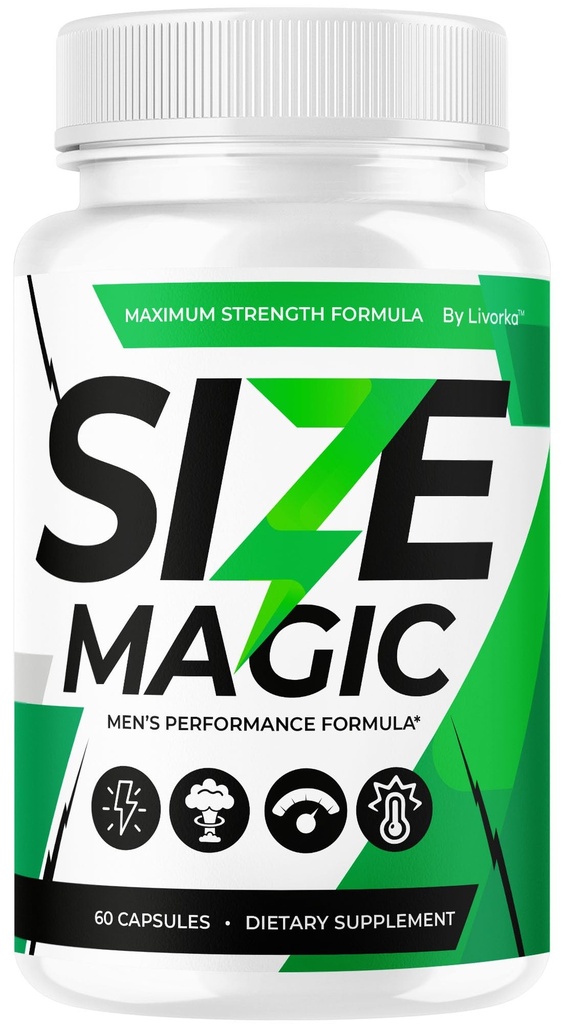 Size Magic Capsules - Original Size Magic Pills for Men All Natural Premium Formula, SizeMagic Advanced Formula Support Multivitamin for Overall Health & Wellness, 60 Capsules for 1 Month