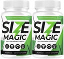 (2 Pack) Size Magic Capsules - Original Size Magic Pills for Men All Natural Premium Formula, SizeMagic Advanced Formula Support Multivitamin for Overall Health & Wellness, 120 Capsules for 2 Months