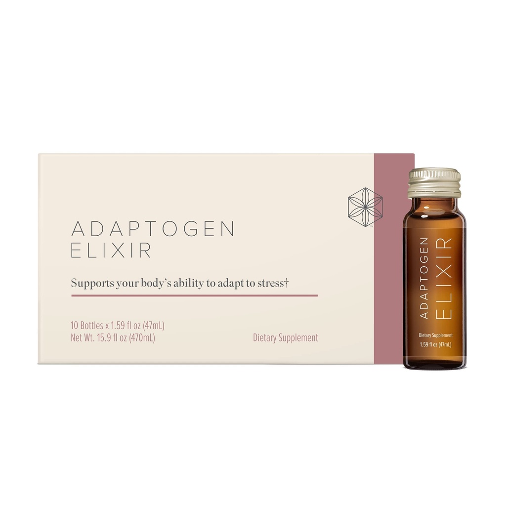 Isagenix Adaptogen Elixir - Liquid Supplement for Health Support - Focus & Sleep Support Supplement - Unique Botanical Blend to Support a Healthy Immune System - 1.59 Oz Bottles (10 Count)