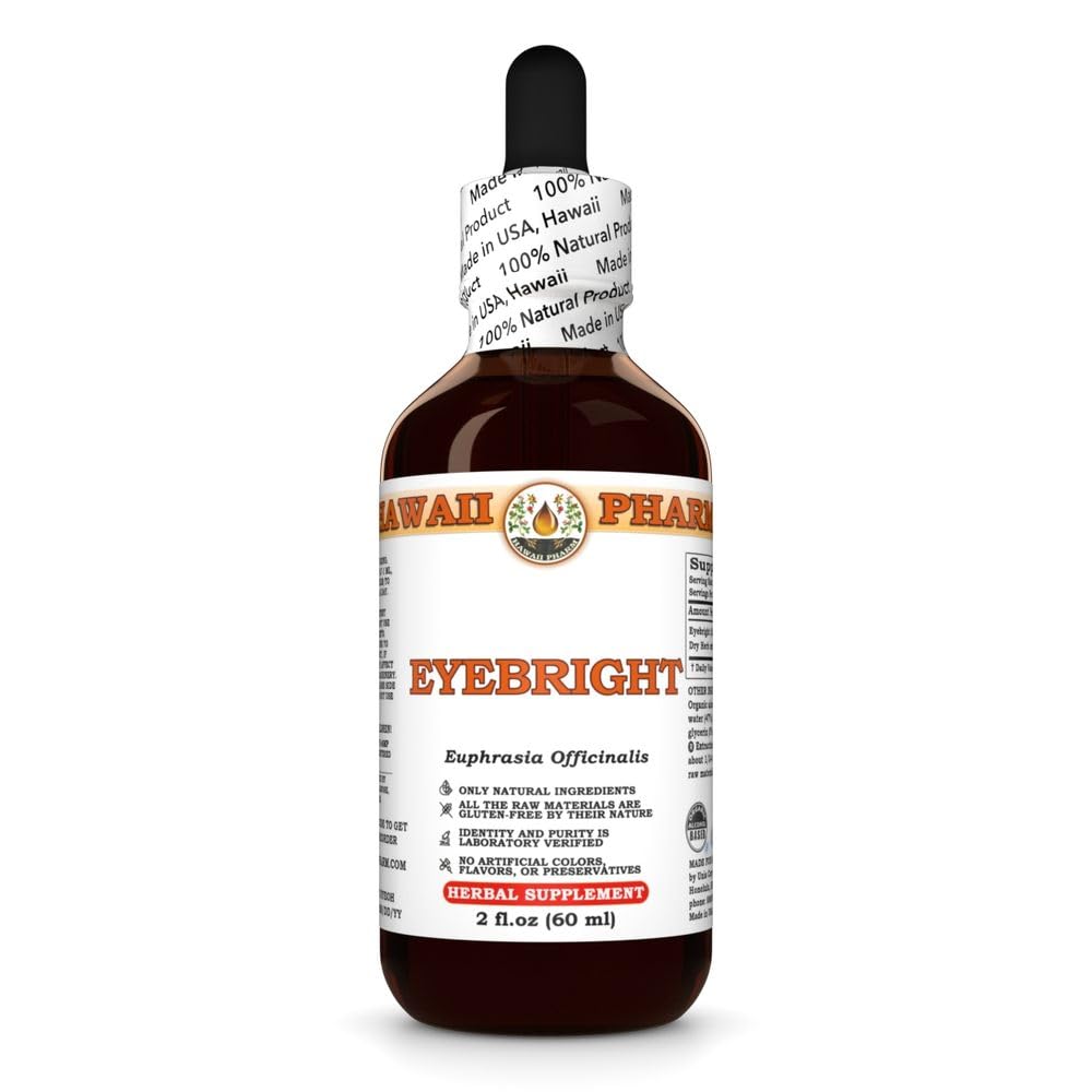 Eyebright Herb (Euphrasia Officinalis) Dry Herb Tincture, Made in Hawaii, All Natural, Vegan, Pure Liquid Extract - 2 fl.oz