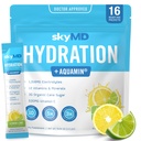 skyMD Daily Hydration | Electrolytes Powder Packets | Low Sugar, Sodium, 10 Calories | 12 Vitamins & Minerals | Drink Mix for Energy and Recovery | Lemon Lime | 16 Sticks