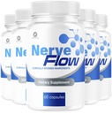 (5 Pack) Nerve Flow Capsules - Official Nerve Flow Pills Advanced Premium Formula Support Maximum Strength, All Natural NerveFlow Vitamins for Overall Health & Wellness, 300 Capsules 5 Months