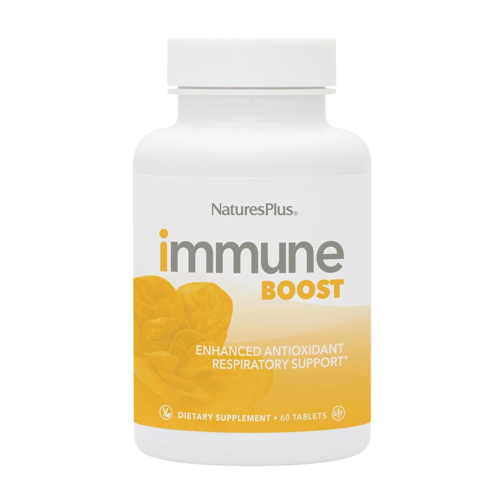 NaturesPlus Immune Boost - 60 Tabletten - Verbesserte Antioxidante Respiratorische Unterstützung, Gesamte Immunsystem Gesundheit - mit hochwirksamen Vitaminen & Mineralen - Vegetarisch, Glutenfrei - 30 Portionen