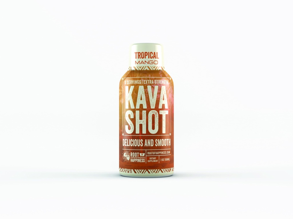 Kava und Wellness Shot | 2oz | Tropical Mango Flavor | Non-Alcholic | Relaxing Shot | Dietary Supplament