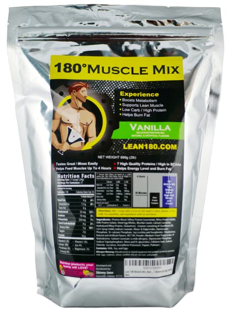 Muscle Mix | Best Weight Loss Protein Shake for Men, Burns Fat, Helps Build Muscle, Boosts Energy, Tastes Great | 31 Shakes per Bag (Vanilla)