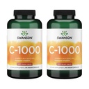 Swanson Vitamin C w/ Rose Hips - Herbal Supplement Promoting Skin Health, Heart Health & Immune System Support - Natural Formula Promoting Protection & Wellness - (90 Capsules, 1000mg Each) 2 Pack