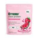 Clear Protein Powder 494g, Raspberry Lemon, 20g Protein, Whey Protein Isolate with Collagen Peptides & Digestive Enzymes, Zero Sugar, 90 Calories (Strawberry Watermelon)