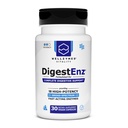 Wellzymes® DigestEnz® for Complete Digestive Support | 18 High-Potency, Broad-Spectrum, Fast-Acting Enzymes | Supports Efficient Meal Breakdown | 30 Vegan Capsules