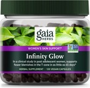 Gaia Herbs Infinity Glow - Women's Skin Support Supplement - Hautpflege für Damen mit Grüner Tee, EGCG, Reishi Mushroom, Pomanox Pomegranate & Spearmint - 120 Vegan Capsules (30-Day Supply)