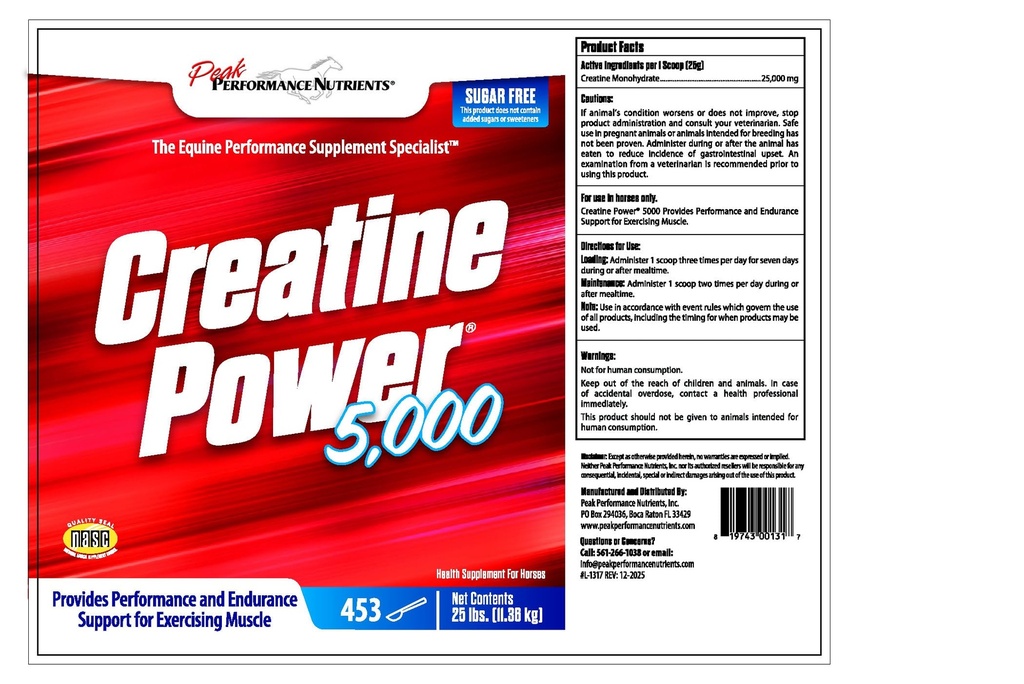 Creatine Power 5000 Powder for Horses - 25 Lb
